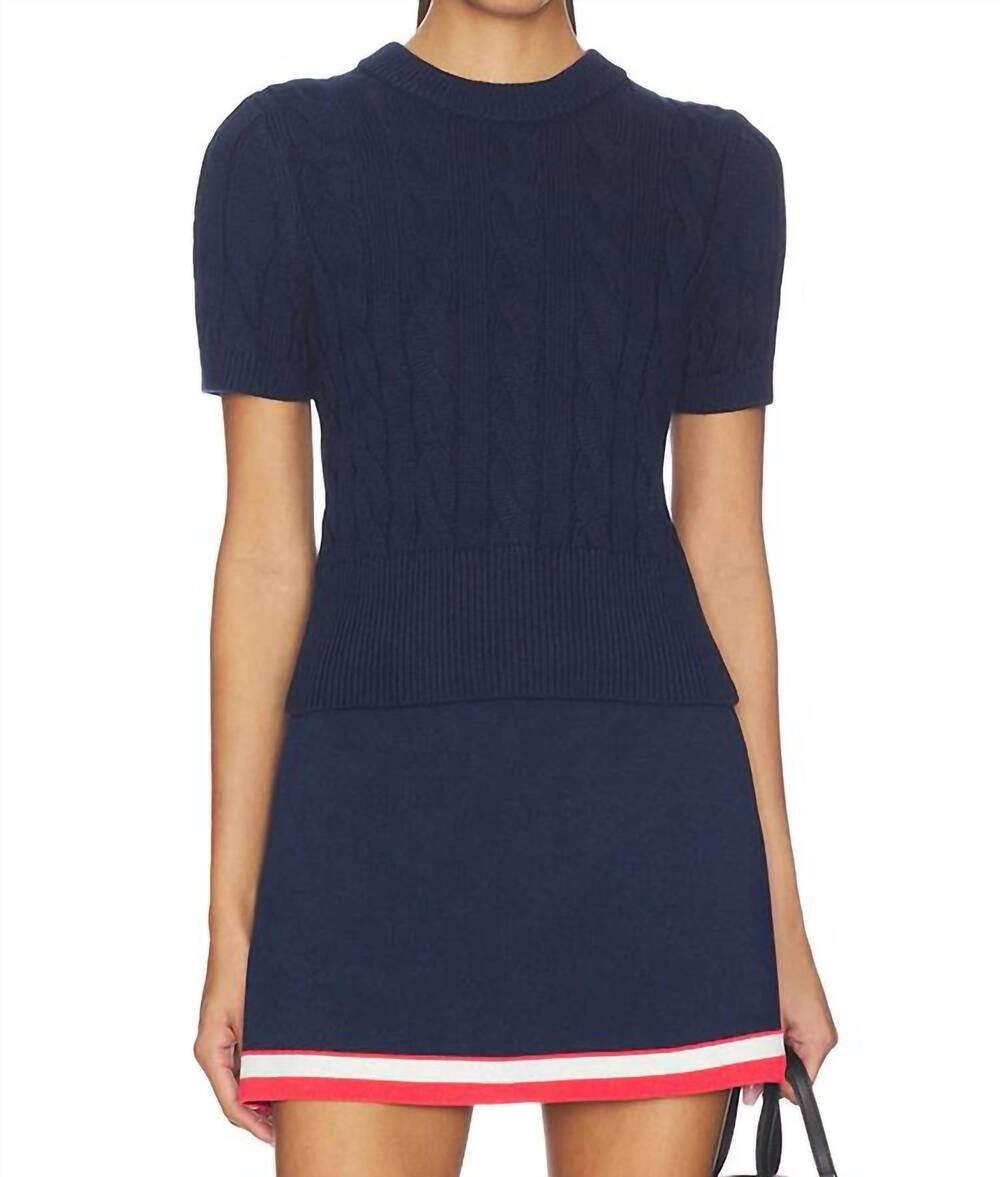 NEW 525 AMERICA sky cable crew neck pullover in dark blue